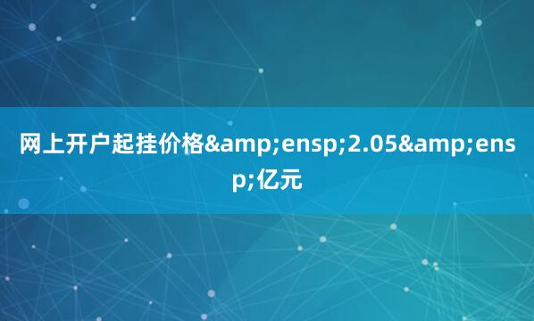 网上开户起挂价格&ensp;2.05&ensp;亿元