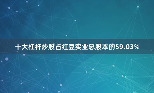 十大杠杆炒股占红豆实业总股本的59.03%
